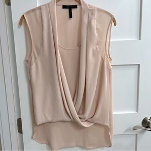 Sleeveless XS BCBG Soft Blush Blouse